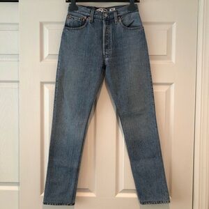 Re/done X Levi’s High Rise Straight Jean 25